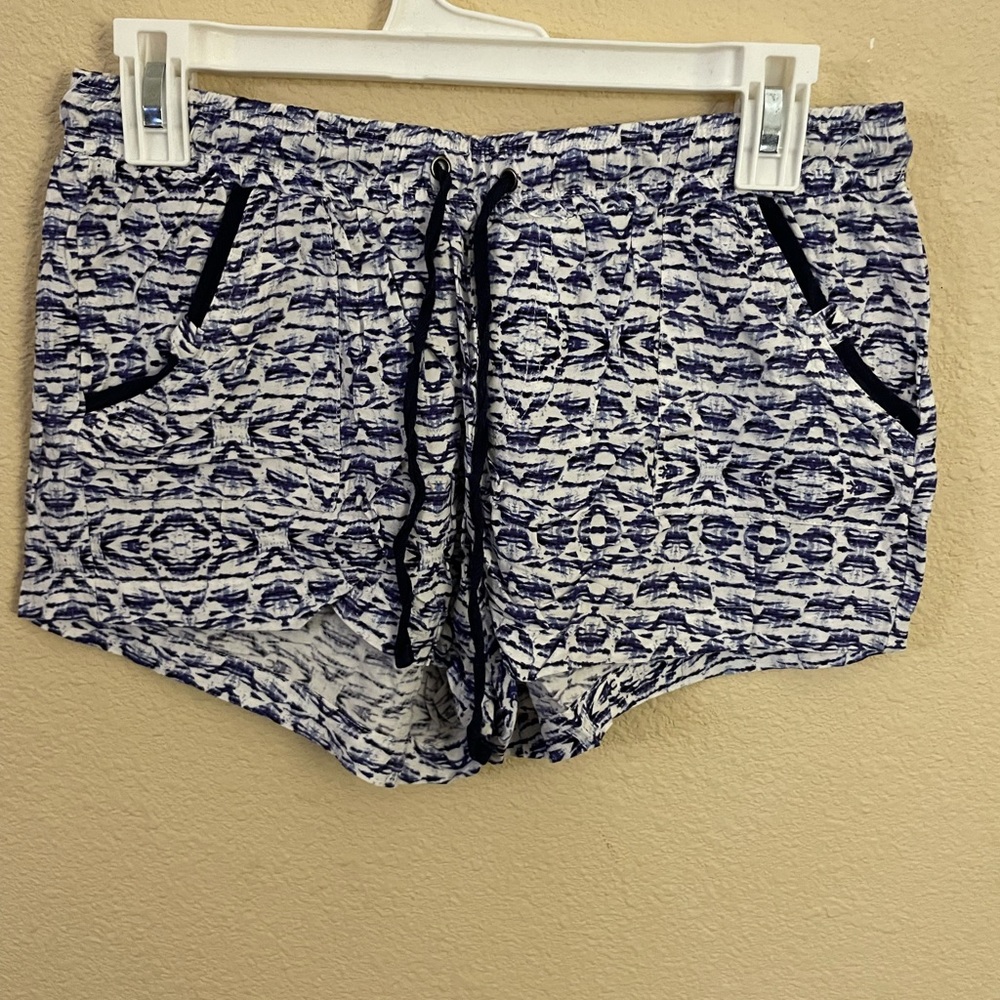 Blue patterned shorts